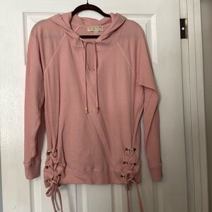 🔥 MICHAEL KORS | Waffle knit long sleeve hooded shirt | size L